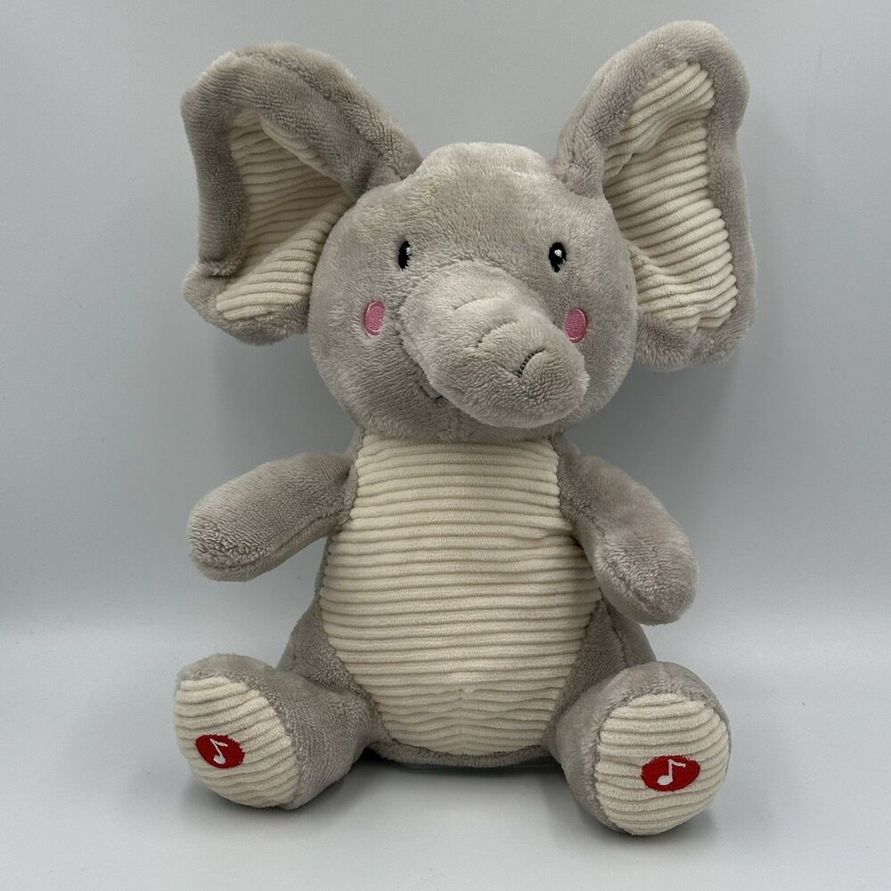 Spark Create Imagine Peek-A-Boo Grey Elephant Plush  Sings And Moves Ears!